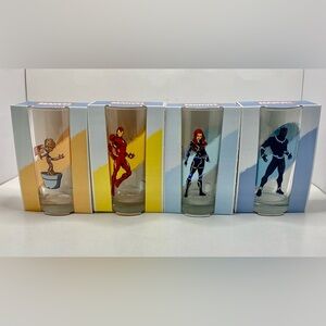✅ Marvel Brand New Set Of 4 Marvel Characters 10.2 oz Glasses Loblaws 2025